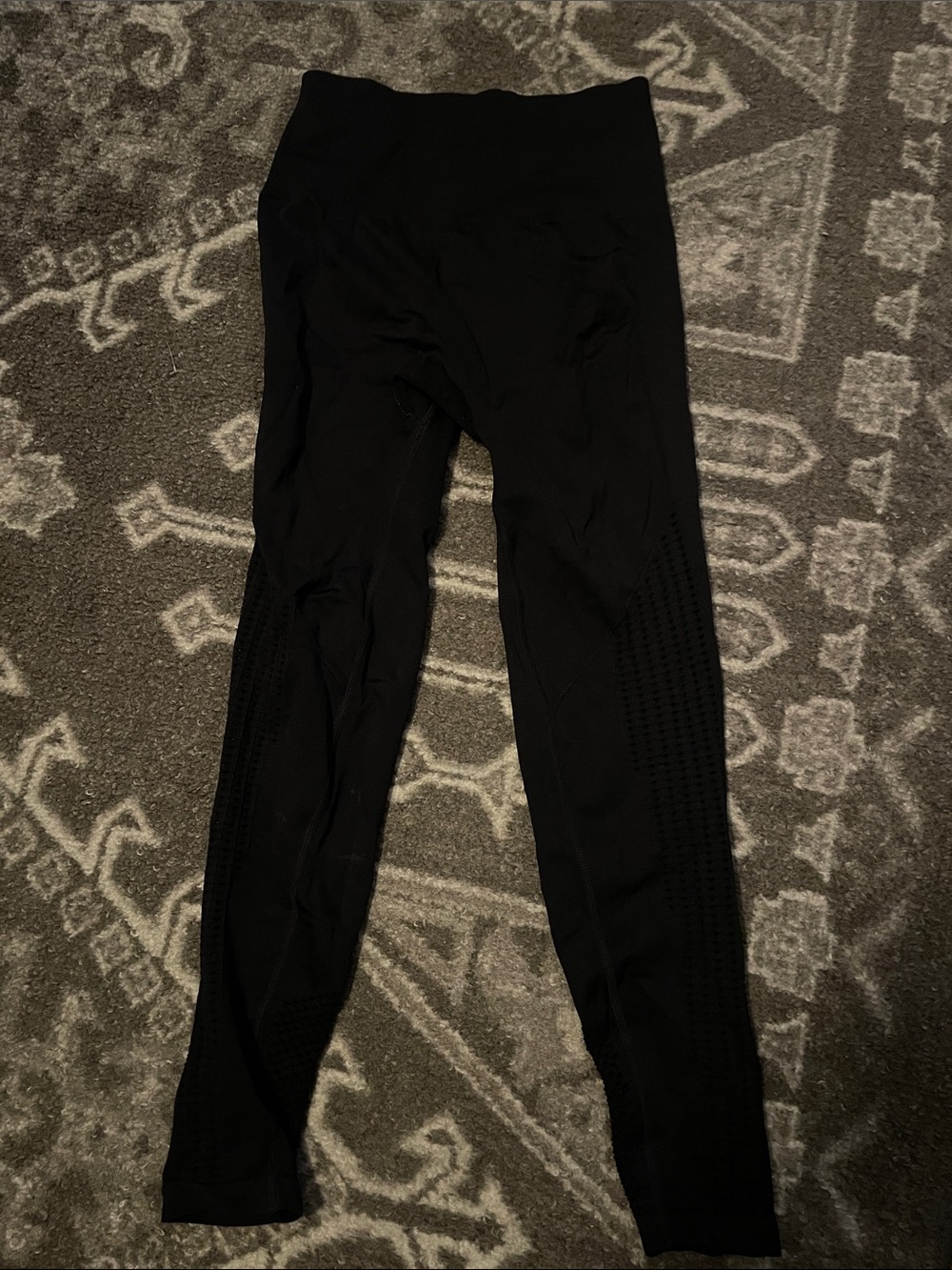 Black leggings with mesh details- size XS